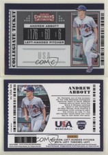 2019 Elite Extra Edition USA Collegiate National Team Tickets Holo Andrew Abbott