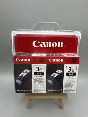 GENUINE Canon 3e Black Ink Cartridge BCI-3eBK 2 Pack NEW SEALED Creative Park - Image 1 of 3