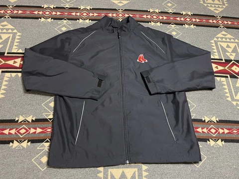 Men's Cutter & Buck Blue Boston Red Box WeatherTec Full-Zip Jacket XL C2 Cover
