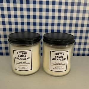 2X ~ Bath & Body Works ~ COTTON CANDY CHAMPAGNE ~ Single Wick Candle - Picture 1 of 2