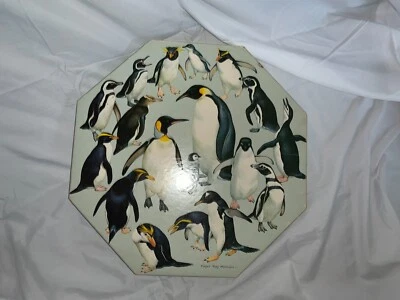 ‘70 Springbok Octagonal Jigsaw Puzzle PENGUINS Octagonal COMPLETE Okta Peterson - Image 1 of 4