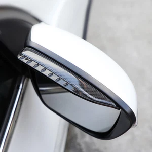 2x Espejo retrovisor lateral para automóvil con visera de lluvia para cejas negro escudo protector de fibra de carbono - Imagen 1 de 12