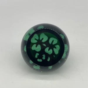 Caithness Scotland Shamrock Art Glass Paperweight #y3795 Signed - Picture 1 of 21