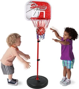 Adjustable Height Kids Basketball Hoop Set With Pump For Ages 3 To 5 - Picture 1 of 5
