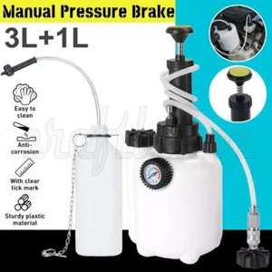 3L Manual Pressure Brake Clutch Bleeding System Tool hand pump Fluid Bleeder Kit - Picture 1 of 12