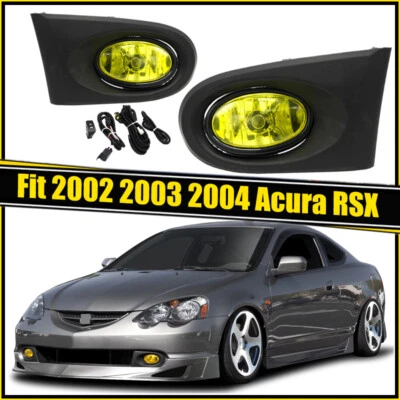 Luces antiniebla luces de conducción para parachoques delantero amarillo lente Acura RSX 2002 2003 2004 Foto 1 de 4