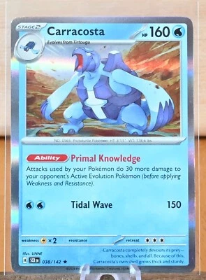 Pokémon TCG: Carracosta - 038/142 - Holo Rare - Stellar Crown - NM - Image 1 of 2