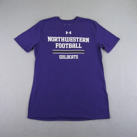 Northwestern Wildcats Shirt Mens Medium Loose Purple Football Under Armour Loose Cover