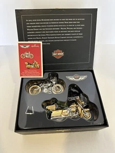 2003 Harley Davidson 100th Anniversary Edition Hallmark Keepsake Ornament Set - Picture 1 of 13