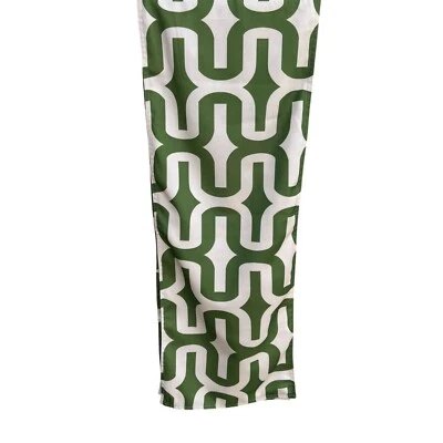 Rodeo Home Green & White Geometric Pattern Woven Rectangle Table Runner 13"x72" - Image 1 of 4