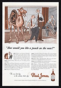 1942 Paul Jones Whiskey Straight Dry Camel Authority Bowlingbahn Druck Anzeige Vintage - Bild 1 von 3