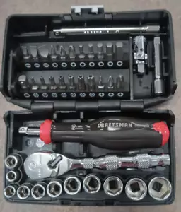 Craftsman CMMT45750V V-Series 36-Pc SAE 1/4" Drive 6pt Shallow Socket Set - Picture 1 of 4