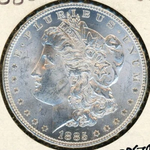 1885 MORGAN DOLLAR UNCIRCULATED 63 #9989 - Picture 1 of 6