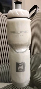Polar Sports Water Bottle ~ 24 oz. White Insulated Dual Wall Construction ~ New - Picture 1 of 4