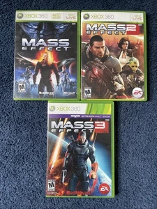 Mass Effect 1, 2, & 3 Trilogy Bundle (Microsoft Xbox 360) CIB Complete W/ Manual - Picture 1 of 23