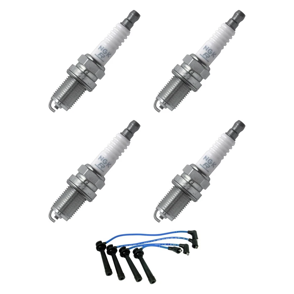 For Kia Rio 2003-2005 NGK Spark Plug Wire & Spark Plug Kit - Imagem 1 de 4