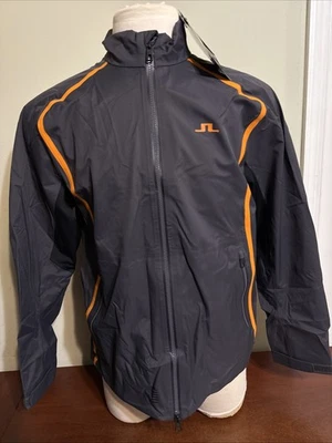 J. LINDEBERG MEN'S SANDY WATER REPELLANT JACKET GOLF MEDIUM ASPHALT NEW NWT - Image 1 of 4