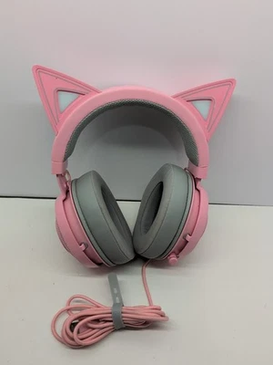Razer Kraken RGB USB Gaming Headset Kitty Edition Tested Working #4 - Image 1 of 4