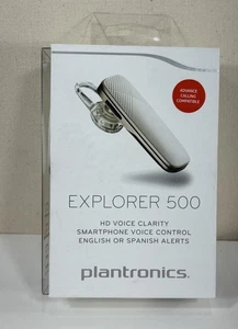 Plantronics Explorer 500 Wireless Bluetooth Headset HD Voice Phone White Sealed - Picture 1 of 8