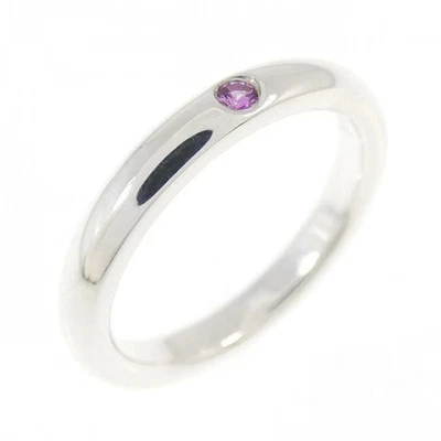 Tiffany Silver Ruby Band Ring US 4.5 Used Excellent Condition - Image 1 of 4