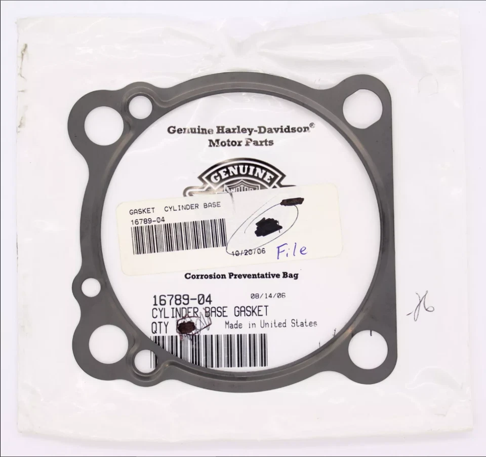 Junta Harley-Davidson, número de pieza de la base del cilindro - 16789-04 Foto 1 de 4