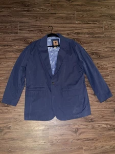 Territory Ahead Blazer Mens XL Navy Blue Cotton Blend Travel Sport Coat Jacket - Picture 1 of 9