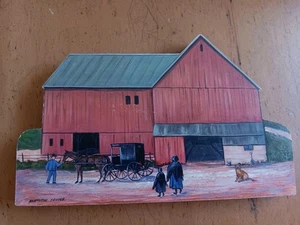 Vintage Amish Farms Village Serie Figur. Titel "MÜNZENBESUCH: - Bild 1 von 9