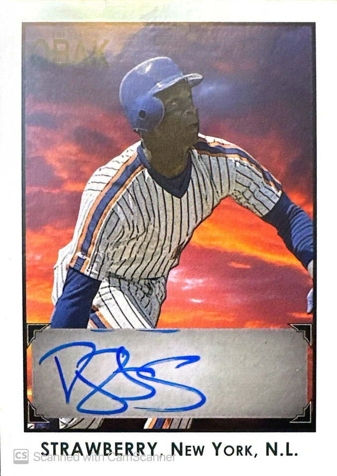 Darryl Strawberry 1/25 Auto - 2010 Tri-Star Obak - Raro Foto 1 de 2