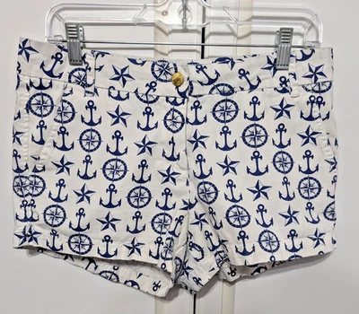 Шорты Macbeth Collection от Margaret Josephs Blue White Anchor Star Sailing O9 - Изображение 1 из 4