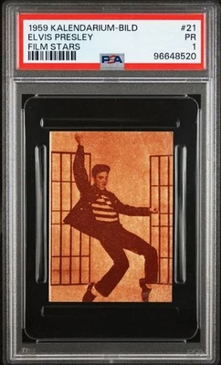 1959 Kalendarium-Bild Film Stars Brown w/ Horizontal Text 21 Elvis Presley PSA 1 - Image 1 of 3