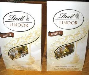 2 Beutel Lindt Lindor Weiße Schokolade Süßigkeiten Trüffel, 5,1 Unzen Taschen EXP. 31.10.2025 - Bild 1 von 6