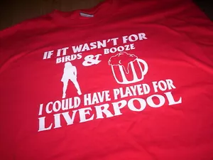 T-shirt Birds Booze Liverpool tutte le taglie calcio FREE UK POST - Foto 1 di 1