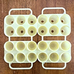 Jello Jigglers Egg Molds Yellow 3D Lot Of 2 Jell-O Etched Shots Shooters - Picture 1 of 5