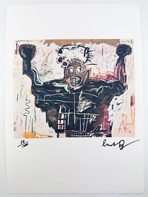 Jean-Michel Basquiat Original Vintage Art Print Lithograph Signed Limited COA - Image 1 of 3