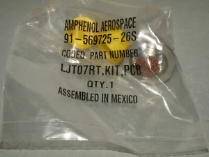 (1) NEW Amphenol MIL Spec Connector 91-569725-26S LJT07RT-17-26S-0 23 W/ PC CON - Picture 1 of 6