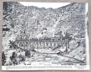 11x14 LOCOMOTIVE RAILROAD TRESTLE BRIDGE THE DEVIL'S GATE WEBER ECHO CANYON UTAH - Picture 1 of 1