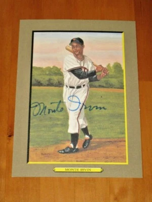 Monte Irvin signed San Francisco Giants Perez Steele MLB HOF Great Moments JSA - Image 1 of 3