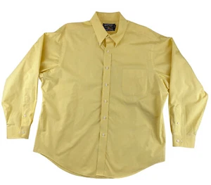 Mens Shirt L Yellow Check Long Sleeve Button Down Casual Dress American Living - Picture 1 of 8
