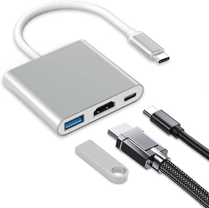 3-IN-1 USB C HDMI Adapter, Light-Ning to HDMI Kabel HDMI Kabel Für TV Adapter, U - Bild 1 von 12