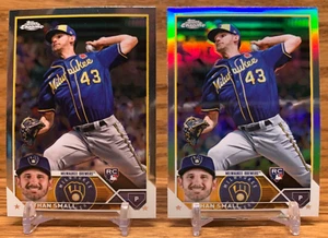 ETHAN SMALL Refractor Rookie LOT | 2023 Topps Chrome Brewers SF GIANTS RC - Picture 1 of 2
