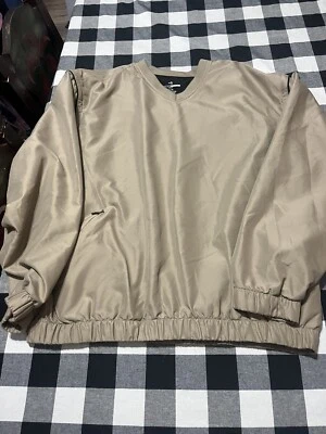 Grand Slam Golf Windbreaker Mens XL Tan Brown Pullover Convertible Vest - Image 1 of 4