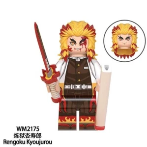 2 inch Custom Demon Slayer Rengoku Kyoujurou Minifigure with Base, New/Mint - Picture 1 of 1