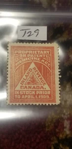 Canada Revenue Stamp #FM1 Proprietary Patent Medicine Act 1909 Idt1. - Picture 1 of 2