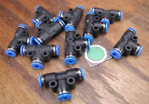 Festo 4mm (10) Push-in T Connector quick connect tee Fittings lot  QSMT-4-3 - Picture 1 of 5
