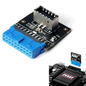 usb 3.1 type c front panel socket board usb3.0 19pin to type-c 20pin module - Afbeelding 1 van 6