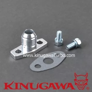 Billet Alumimum Turbo Oil Return Drain Flange -10AN MHI TD02 TD03 TD04 TD05 TD06 - Picture 1 of 2