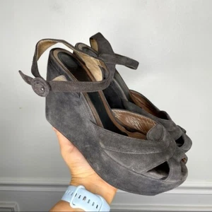Marni Suede Platform Suede Wedge Sandal Womens EU 39 - Picture 1 of 10