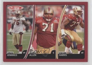 2007 Topps Total Red Jonas Jennings Larry Allen Kwame Harris #163 Rookie RC HOF
