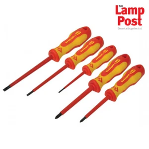 CK Tools Triton XLS T4728 Insulated 5 Piece 1000v VDE Slotted/PH Screwdriver Set - Picture 1 of 3