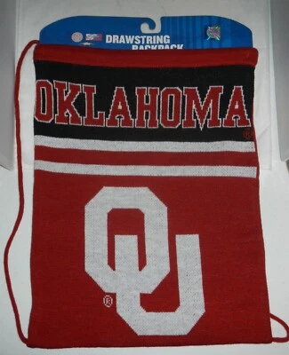 Mochila tejida con cordón University of Oklahoma OU Sooners para siempre coleccionables Foto 1 de 4